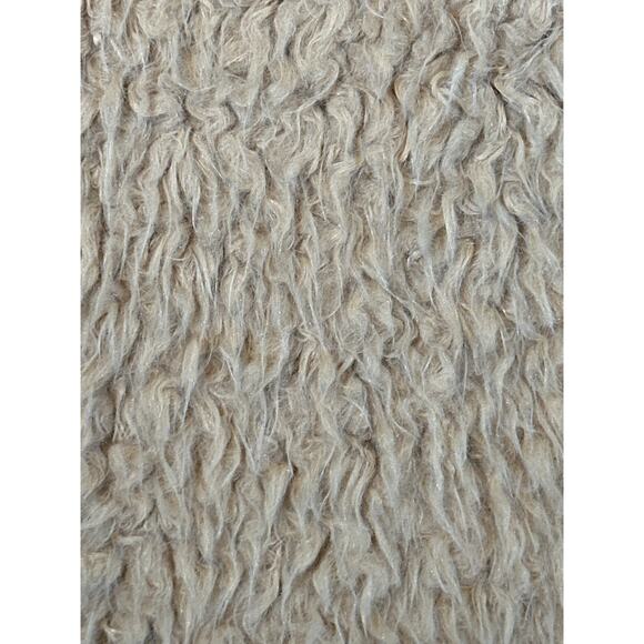 ME JANE Faux Fur Sherpa Sleeveless Cardigan M Camel Streetwear Gorpcore - Picture 6 of 11